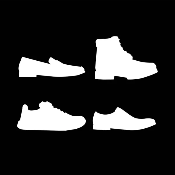 Silueta de zapatos de hombre simple — Archivo Imágenes Vectoriales
