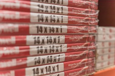 Alerjen artı hava filtresi. Honeywell tarafından Teksas 'taki Home Depot' ta satılıyor.