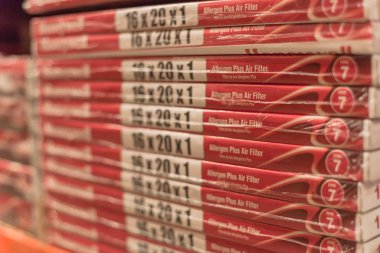 Alerjen artı hava filtresi. Honeywell tarafından Teksas 'taki Home Depot' ta satılıyor.