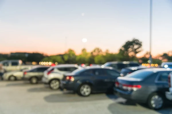 Abstract Blurred Parking Lot Modern Shopping Center Houston Texas Usa — Stock Photo, Image