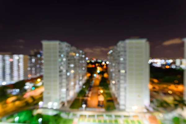 Blurry background modern Eunos HDB complex in Singapore at evening
