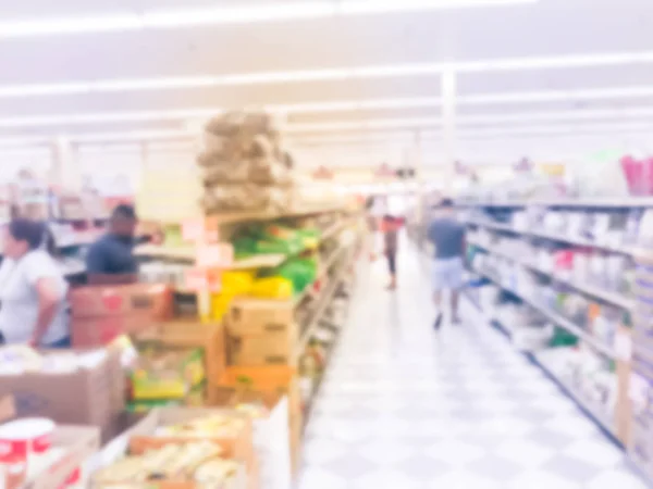 Blurry background customer shopping at Asian supermarket in USA — Stock Photo, Image