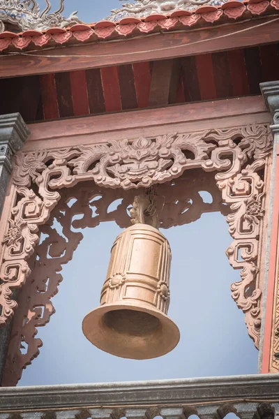 Typical Bell Tower Outdoor Instrument Ancient Bell Gazebo Pagoda Vietnam — Stock Photo, Image
