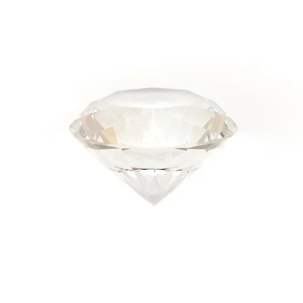Diamante Transparente Aislado Sobre Fondo Blanco Grandes Accesorios Ricos Precioso — Foto de Stock
