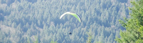 Panorama View Paragliding Tiger Mountain Poo Poo Point Launches Washington — Stock Photo, Image