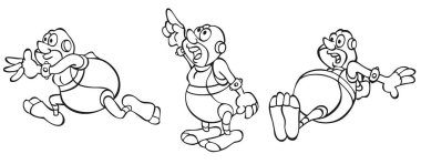 Süper kahraman siyah ve beyaz