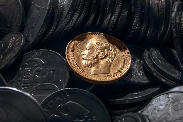 Coin from precious metal — Stockfoto