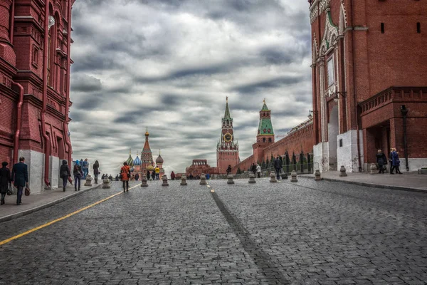 Gloomy Red Square — Stock Photo, Image
