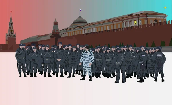 Московская полиция на страже — стоковый вектор
