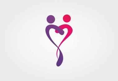 dans, aşk, kalp, insanlar, vektör