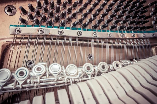 Flüt ve piyano — Stok fotoğraf
