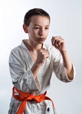 Karate, dövüş sanatları, genç bir adam esiyor, dövüş sanatları