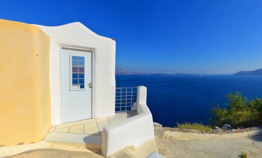 Yunanistan, Adası Santorini, Oia, kapı, gök, deniz, volkan