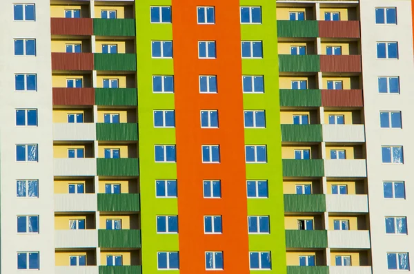 Colorful facade of an apartment house — Stock Photo, Image