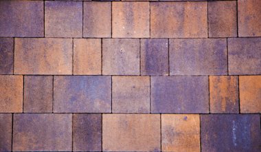 Reklam yakın çekim için turuncu beton döşeme deseni 