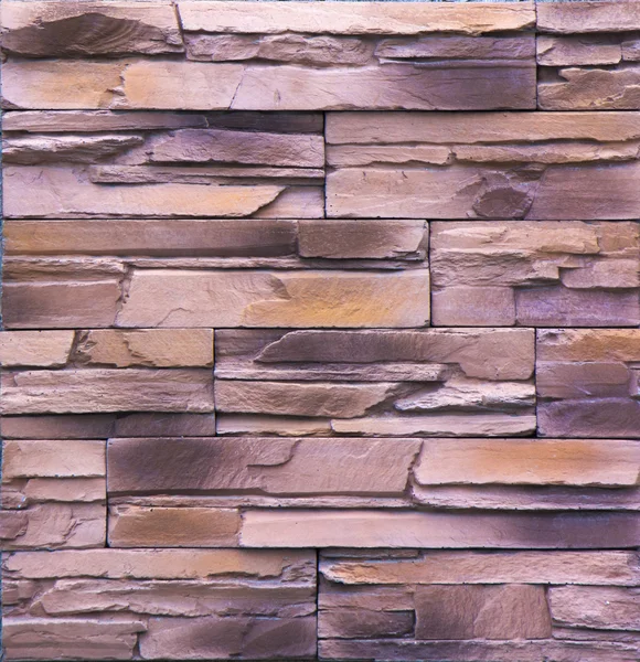 Telhas de parede de concreto na forma de tijolos decorativos — Fotografia de Stock