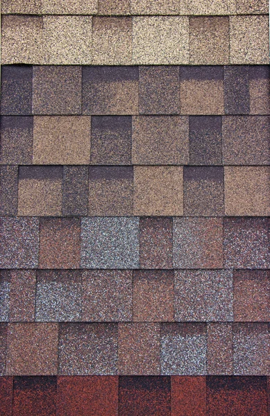 Concrete roofing tiles in sample colors and patterns — Stock Photo, Image