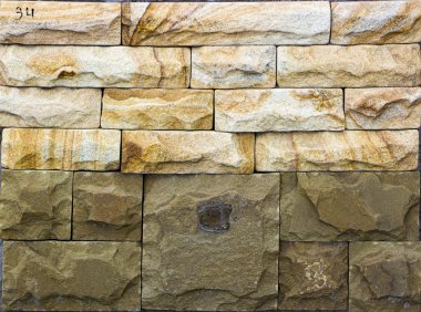 renkli kumtaşı tuğla yakın çekim dokusuna, 