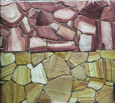 renkli kumtaşı tuğla yakın çekim dokusuna, 