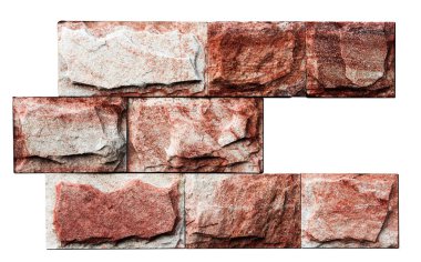 Beyaz arka plan yakın çekim üzerinde doğal taş soyut örnek