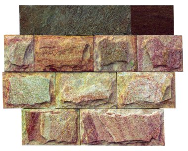 Beyaz arka plan yakın çekim üzerinde doğal taş soyut örnek