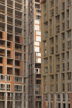 İnşaat site bina cephe yakın çekim