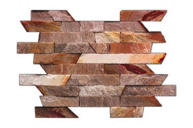 Doğal yapı dekoratif taş üzerine beyaz bir arka plan örneği