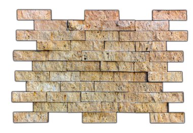 Doğal yapı dekoratif taş üzerine beyaz bir arka plan örneği