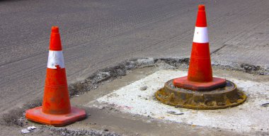 bir yol bez restorasyon sürecinin asfalt onarım