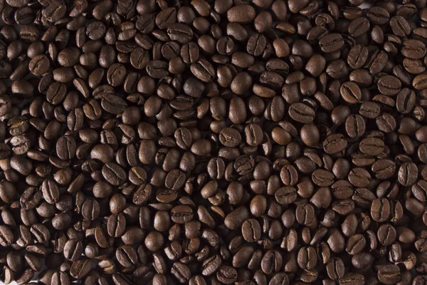 Texture of coffee, with beautiful patches of light on the surface of grains — Stock Photo, Image