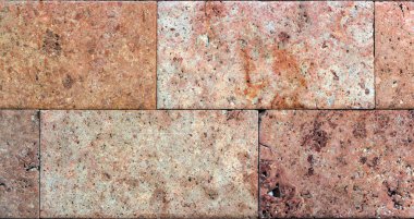 Taş doku duvar, karşılıklı taş Traverten fayans