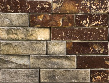 Taş doku duvar, karşılıklı taş Traverten fayans