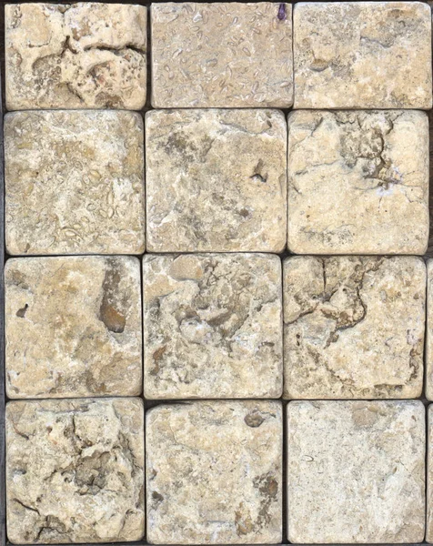 Kőfal textúra, travertin csempe néző kő — Stock Fotó