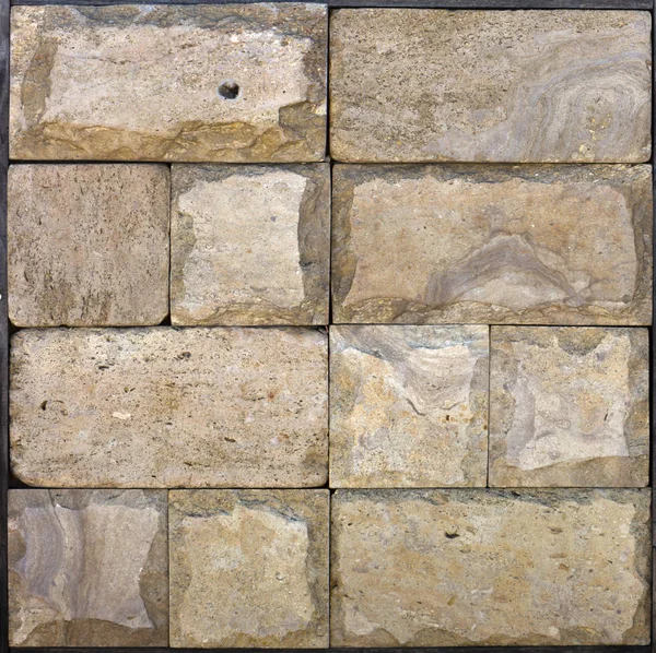 Stone wall texture,travertine tiles facing stone — Stock Photo, Image