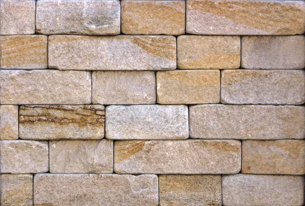 Textura de parede de pedra, telhas travertino enfrentando pedra — Fotografia de Stock