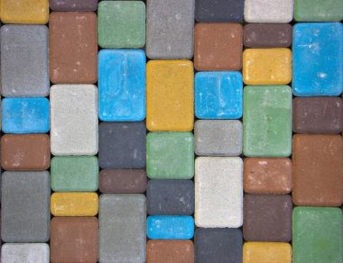 Parça döşeme için beton parke döşeme örneği