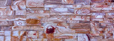 Kırmızı kayrak taş duvar arka plan doku