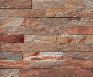 Kırmızı kayrak taş duvar arka plan doku