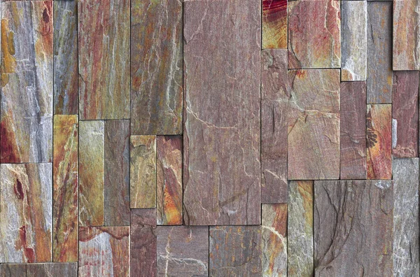 Czerwone tło Łupek kamienny mur tekstury — Zdjęcie stockowe