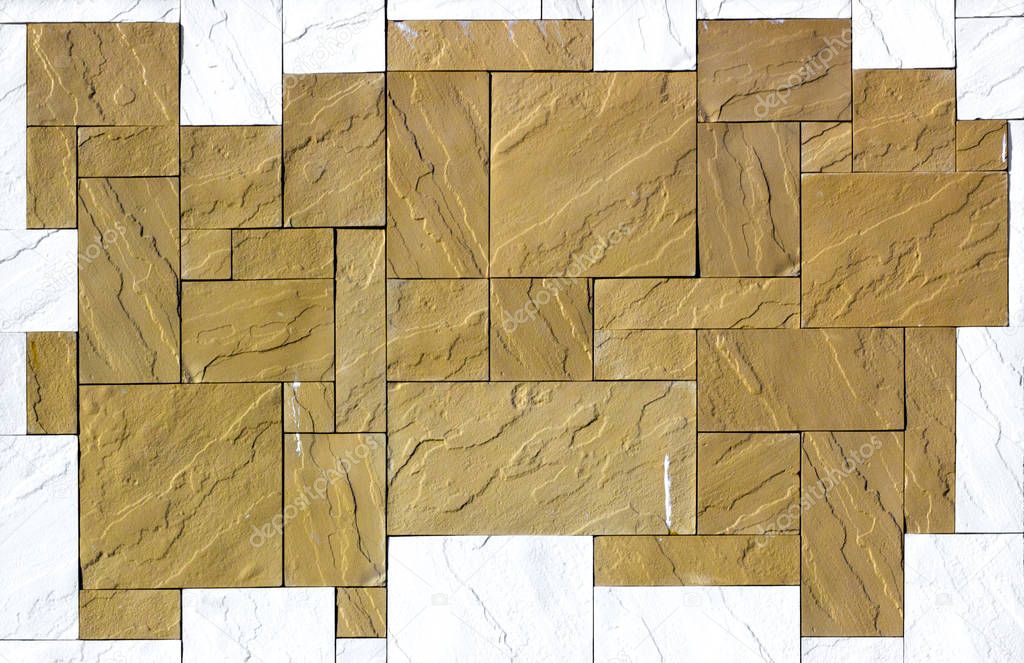 Modern Multi Color Stone, slate travertine sandstone Wall used for Background