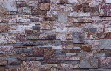 Arka plan için kullanılan Modern Çoklu Renkli Taş Duvar