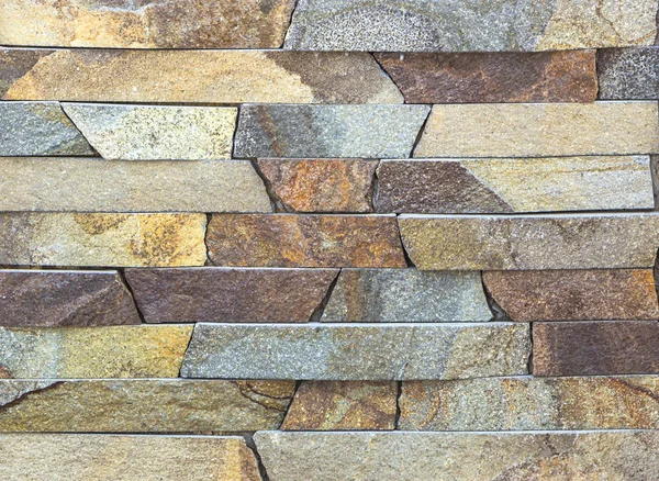 Moderna Multi färg sten, skiffer travertin sandsten vägg används för bakgrunden — Stockfoto