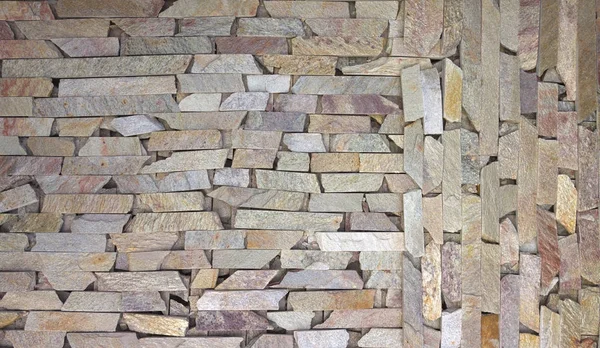 Moderna pietra multicolore, ardesia travertino arenaria muro utilizzato per lo sfondo — Foto Stock