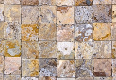 Taş doku, karşı karşıya Traverten fayans duvar