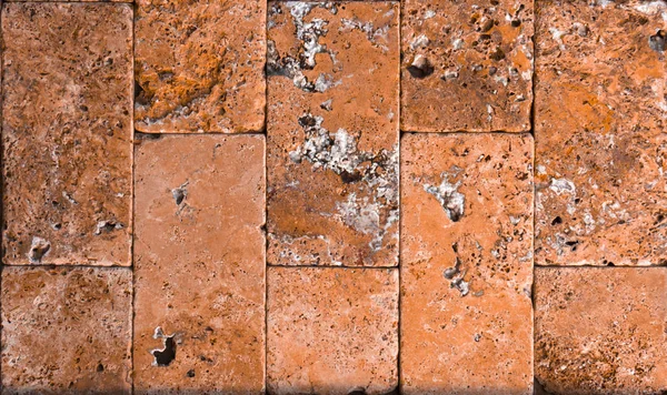 Fasadplattor från travertin med en slät yta — Stockfoto