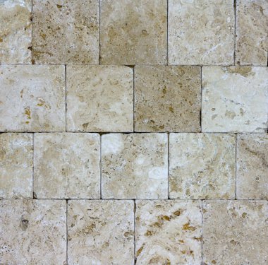 Taş doku, karşı karşıya Traverten fayans duvar