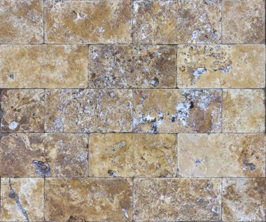 Taş doku, karşı karşıya Traverten fayans duvar