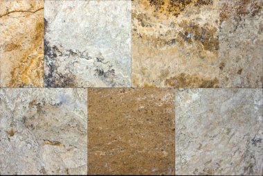 Taş doku, karşı karşıya Traverten fayans duvar