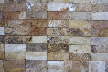 Taş doku, karşı karşıya Traverten fayans duvar