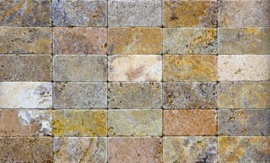 Taş doku, karşı karşıya Traverten fayans duvar